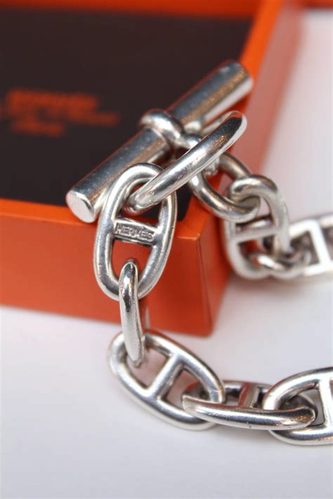 chaine hermes argent|hermes chain anchor chain bracelet.